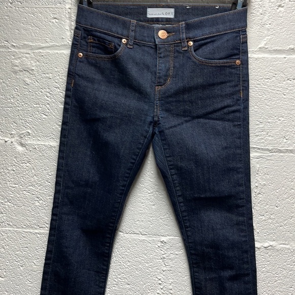LOFT Dark Blue Skinny Jeans - Picture 3 of 8